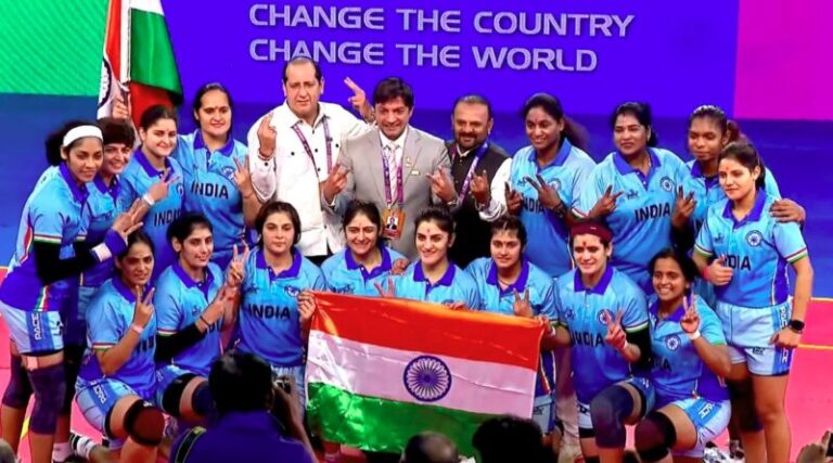 लगातार दूसरी बार विश्व विजेता बनी भारतीय महिला कबड्डी टीम, चीनी ताइपे को 35-28 से हराया