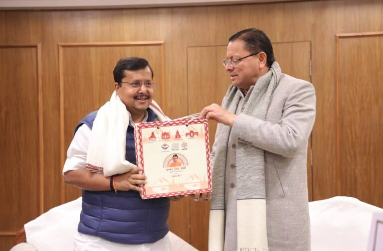 सीएम धामी ने भाजपा के राष्ट्रीय कार्यकारी अध्यक्ष नितिन नवीन से की शिष्टाचार भेंट