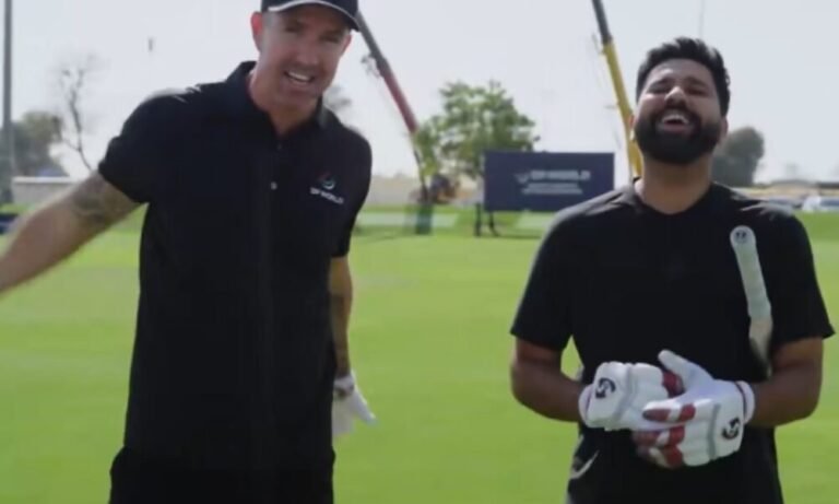 रोहित शर्मा ने रोमांचक बैटिंग चैलेंज में पीटरसन को पछाड़ा